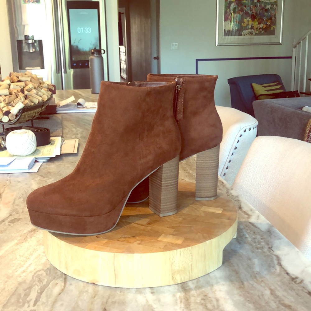 Faux suede beautiful chestnut brown color